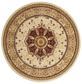 Czerwono-beżowy okrągły dywan ø 150 cm Heritage – Think Rugs