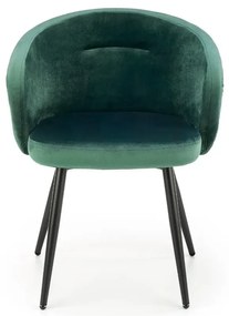 Krzesło tapicerowane K430 VELVET ciemnozielone HALMAR