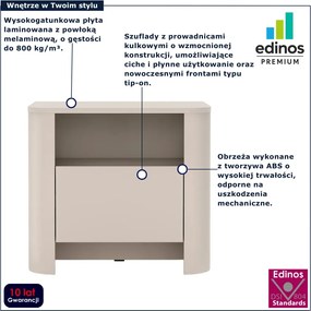 Kaszmirowa szafka nocna z szufladą i półką T3-D79