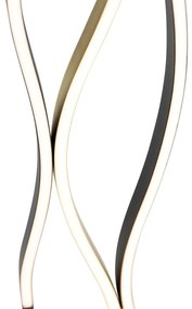 Design vloerlamp zwart met goud incl. LED dimbaar - BlazeDesignerski Oswietlenie wewnetrzne