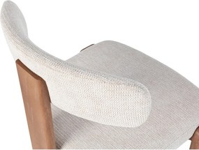 Kremowe tapicerowane krzesła zestaw 2 szt. Nadia – MOME