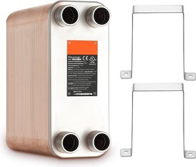 Wymiennik Ciepła SucceBuy 100-płytowy 41-0.64cm Porty MNPT 12.7cm x 30.5cm Lutowane 316L Stal