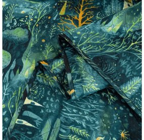 Narzuta na łóżko ze wzorem NEON FOREST, kolorowy Rozmiar: 220 x 240 cm