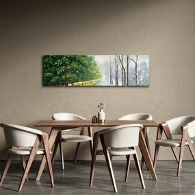 Obraz - Zima kontra lato (170x50 cm)