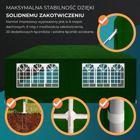 Namiot imprezowy NEAPOL, 3x6m, zielona Jurhan