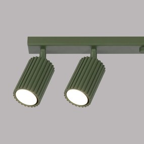Listwa oświetleniowa 6-punktowa KARBON 6L zielona oliwkowa ryflowana SOLLUX  LIGHTING