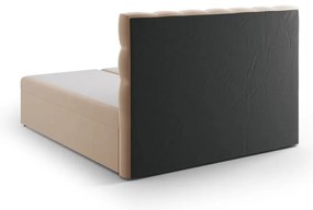 Jasnobrązowe łóżko boxspring ze schowkiem 180x200 cm Bali – Cosmopolitan Design