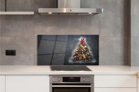 Szkło Ozdobne do Kuchni Bożonarodzeniowe Drzewko