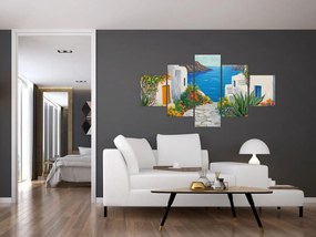 Obraz - Grecka uliczka (125x70 cm)