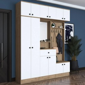 Zestaw do przedpokoju Ewa White and Walnut