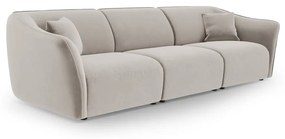 Beżowa aksamitna sofa 292 cm Tokyo – Cosmopolitan Design