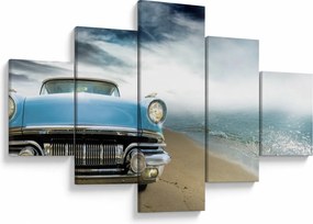 Obraz - Kabriolet w stylu vintage (125x70 cm)