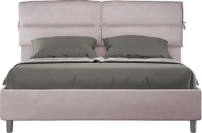 Łóżko bez stelaża tapicerowane 160x200 microfibra Kolor lawendy Nandy