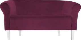 Sofa Milo tkanina Welur wygodna sofa tapicerowana do salonu i poczekalni : Kolor nogi - Biała, Kolor tkaniny - VELVET - MG02, Typ tkaniny - Velvet, Wysokość nogi - 20 cm