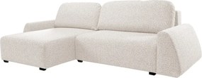 Narożnik ALMI Lewostronny z funkcją spania, wolnostojący tkanina EXCITE ME 02 Beżowy