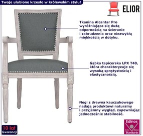 Stołowe tapicerowane krzesło z podłokietnikami - Dafi 4X