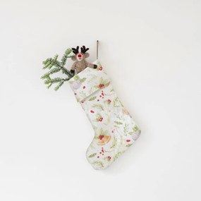 Tekstylna pończocha świąteczna Christmas Print – Linen Tales