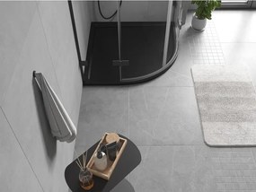 Mexen Flow brodzik półokrągły slim 100 x 100 cm, czarny mat - 46Q701010