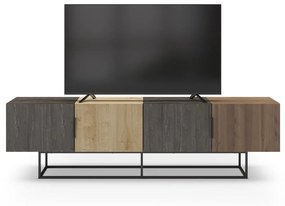 Szafka pod TV w dekorze dębu 200x55 cm Titan – Marckeric