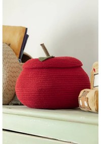 Czerwony tekstylny dziecięcy kosz na zabawki ø 28x20 cm Apple – Lorena Canals