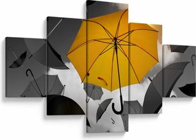 Obraz żółtego parasola (125x70 cm)