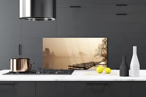 Panel nad blat kuchenny Most Wyłaniający Się Z Mgły