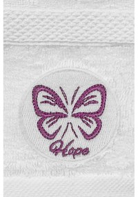 Biały bawełniany ręcznik kąpielowy frotte 70x140 cm Hope – Foutastic