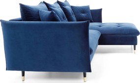 Granatowy narożnik pikowany rozkładany E4-R91