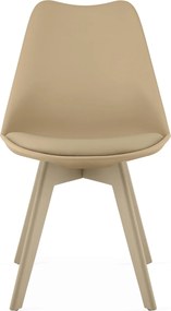 Krzesło MARK - ciemny beż / nogi beżowe