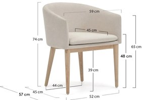 Kremowe krzesło Harlan – Kave Home