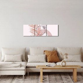 Obraz - Fioletowy minimalizm N⁰1 (z zegarem) (90x30 cm)