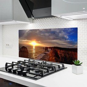 Panel Szklany Lśniąca Tafla Morza w Słońcu