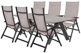 NOVA AVANTAGE mocca – zestaw ogrodowy aluminiowy 6+1