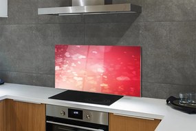 Panel szklany do Kuchni Miłosne Serca na Czerwonym Tle