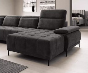 Nowoczesny narożnik Focus XL z elektrycznym siedziskiem i funkcją relax