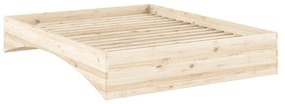 Łóżko dwuosobowe z litego drewna sosnowego bez zagłówka 160x200 cm w naturalnym kolorze Orbit – Karup Design