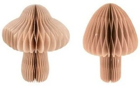 Dekoracja papierowa Grzyb różowy, 18 x 25 cm