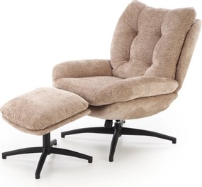 Fotel do salonu z podnóżkiem i funkcją kołyski Pesto Halmar