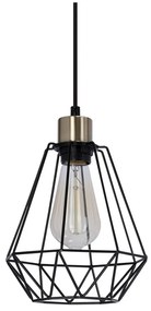 Czarna metalowa lampa wisząca 100x19 cm Primo – Candellux Lighting