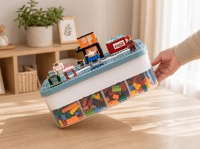 Pojemnik na klocki BRICK VAULT 31x30x22 cm, 3 piętra