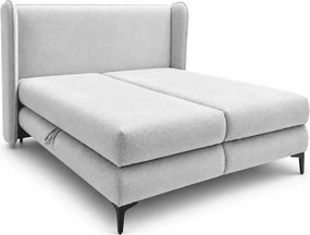 Łóżko kontynentalne Laine z pojemnikiem boxspring bonell H3 tapicerowane 120-200x200 cm