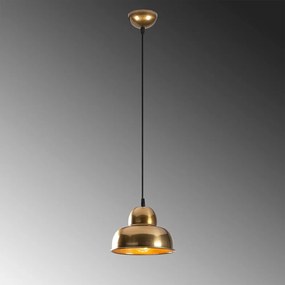 Lampa wisząca w kolorze złota z metalowym kloszem ø 20 cm Berceste – Opviq lights