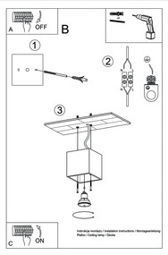 Biała lampa sufitowa Nice Lamps Geo 1