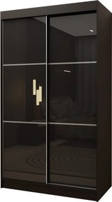 Szafa Przesuwna VITALE 120 cm Szafa Dwudrzwiowa Czarna