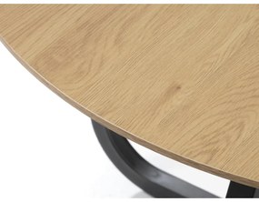 Okrągły stół z blatem w dekorze dębu ø 120 cm Cesura – Unique Furniture