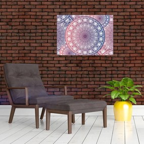 Obraz na szkle z mandali (70x50 cm)
