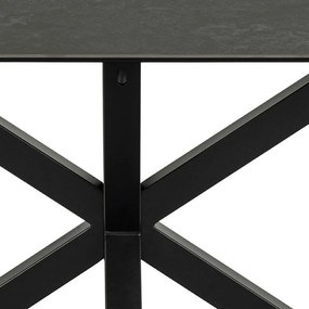 Czarny stół z ceramicznym blatem Heaven 160x90