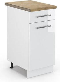 Szafka dolna do kuchni biały wysoki połysk 40x60x82 fame-line