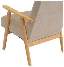 Beżowy fotel z tkaniny szenilowej Vintage – Casa Selección