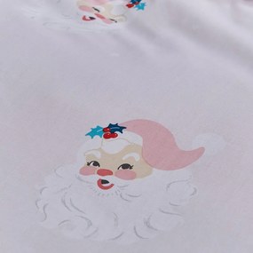 Różowa pościel dwuosobowa 230x220 cm Vintage Christmas Santa – Catherine Lansfield